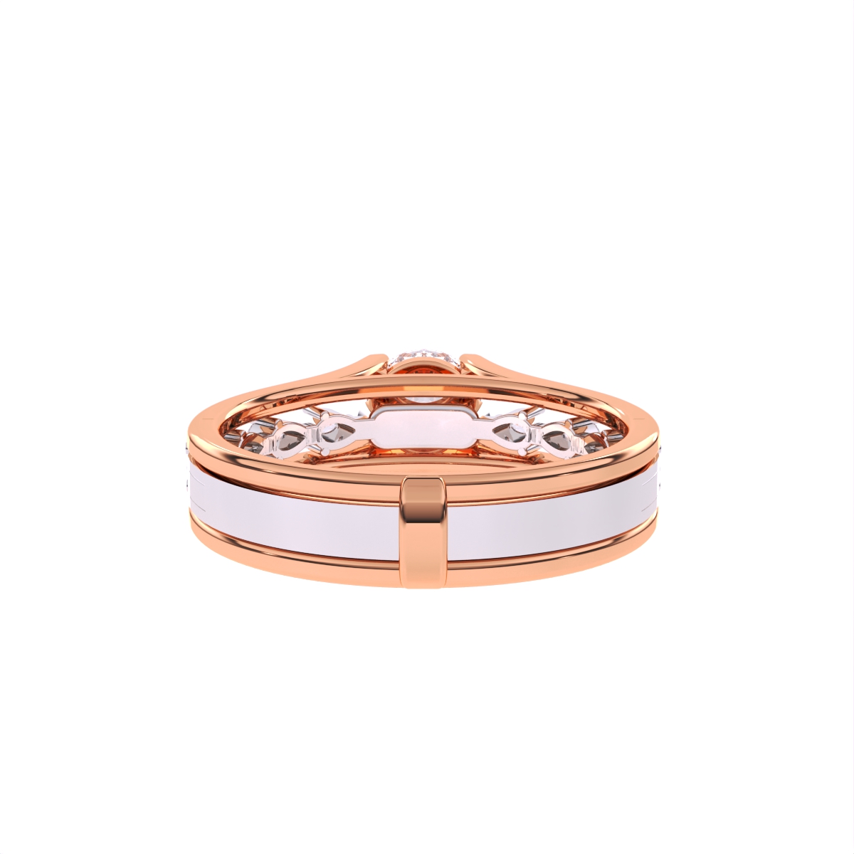 Designer Solitaire With Accent Diamond Ring